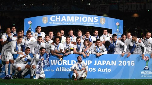 皇家马德里获得由Alibaba YunOS Auto冠名的2016世俱杯冠军