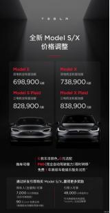 特斯拉Model S/X售价调整 最高降15.1万